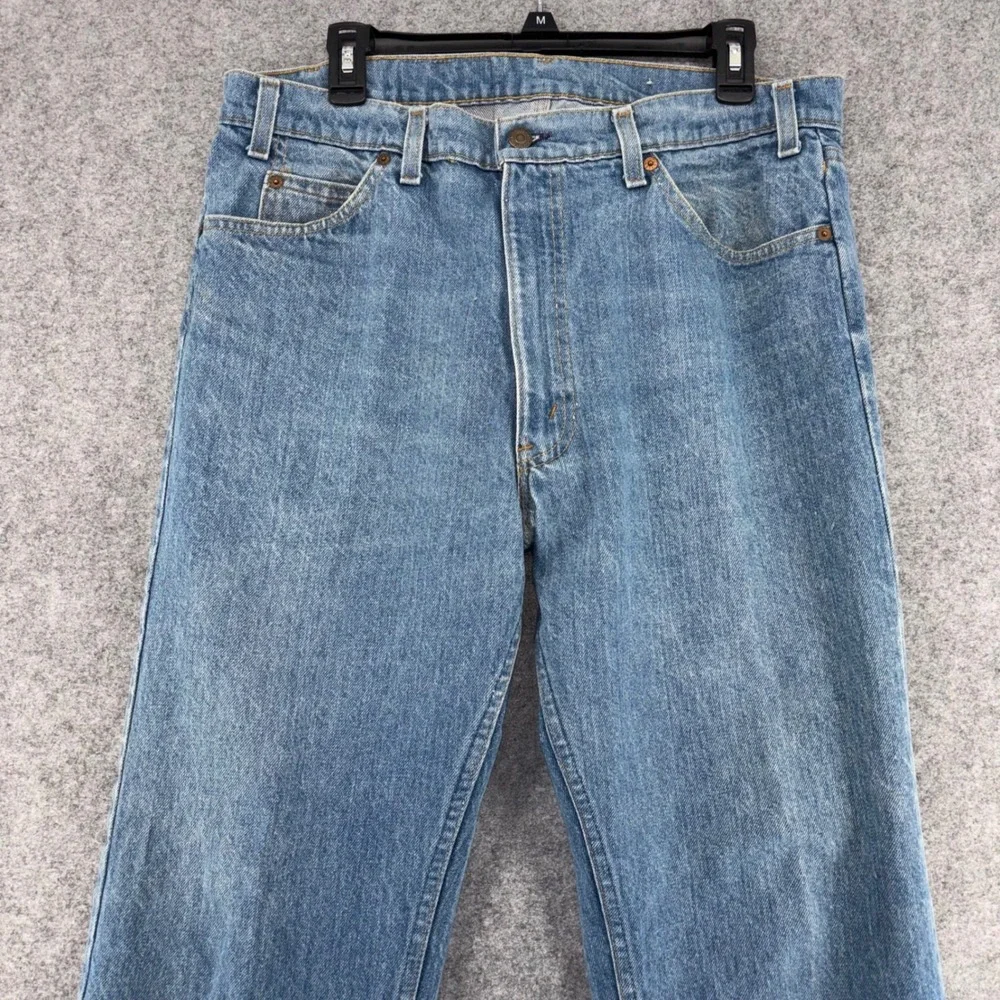 Vintage Levis 505 Orange Tab Jeans Mens 38x32 Blue Straight Leg Made in USA 90s
